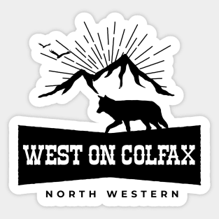 West on Colfax NW Black Sticker